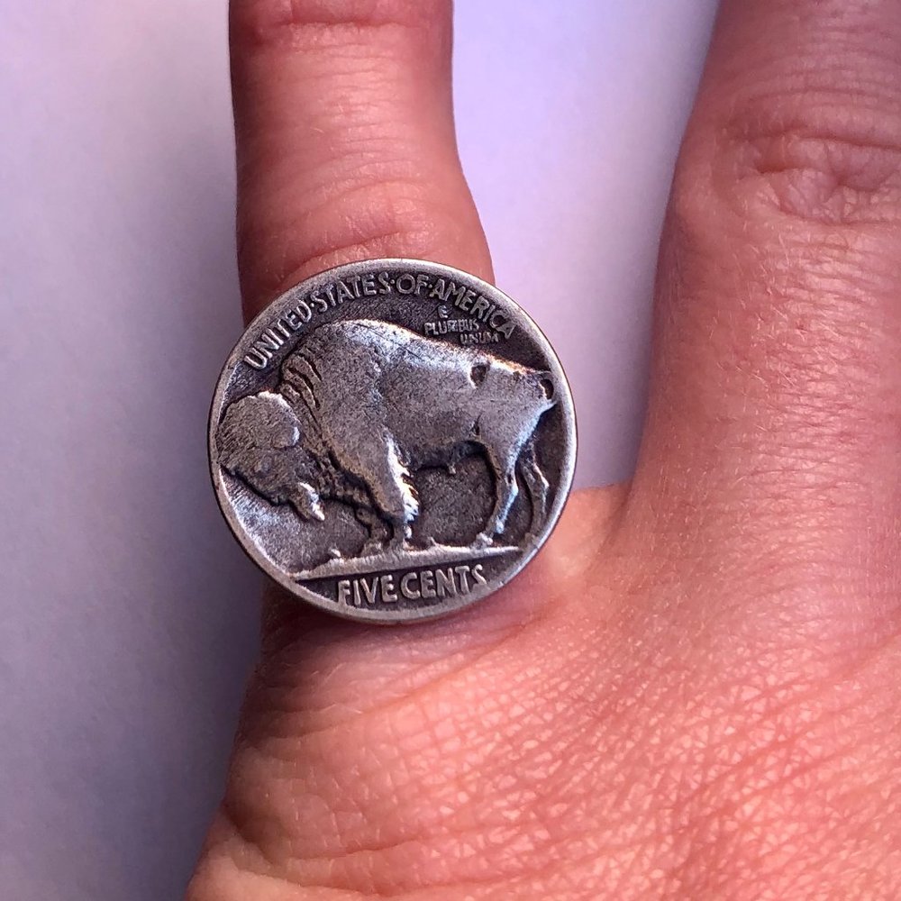 Handmade Buffalo Nickel Pinky Ring